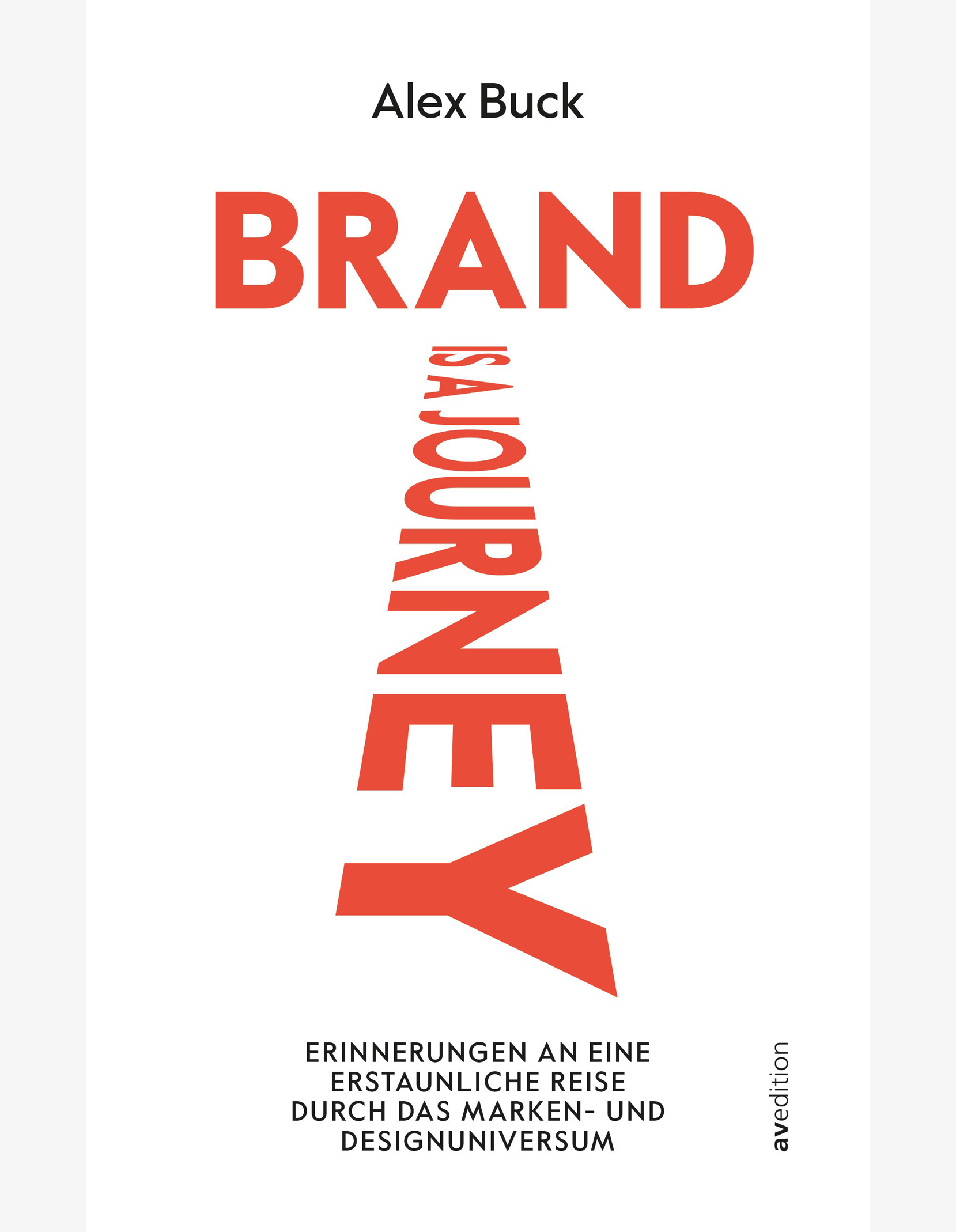 Weißes Cover mit roter Schrift: oben das Wort "Brähnd", darunter mittig senkrecht "is a Journey", wie eine Straße, die sich zum Horizont hin verjüngt. 